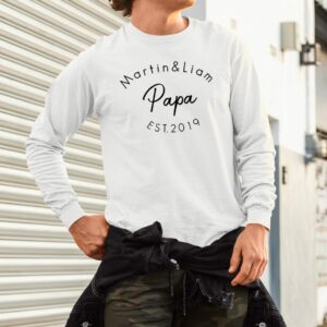 „Papa“ EST. Design rounded | personalisiert