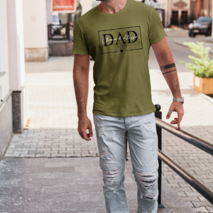 „DAD“ EST.  Design mit Namen im Balken | personalisiert