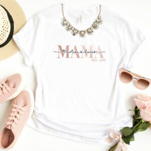 „MAMA“ EST. Highlight-Schrift | personalisiert