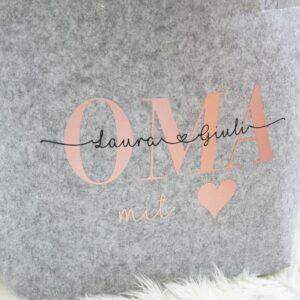 Filztasche „OMA/MAMA mit ♥“ | personalisiert