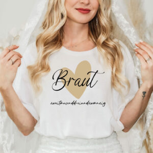 Bügelbild Braut & Herz | personalisiert