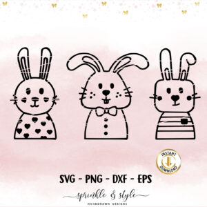 Lustige Hasenbande PNG-SVG-DXF-EPS