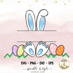 Hasenohren blau DIGISTAMP PNG-SVG-DXF-EPS