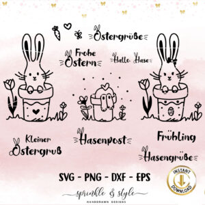 cute bunnys PNG-SVG-DXF-EPS