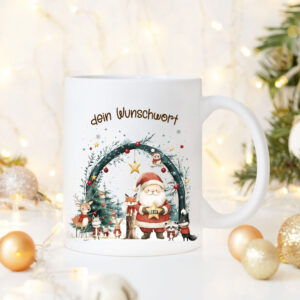 Tasse Santa mit Stern | personalisiert